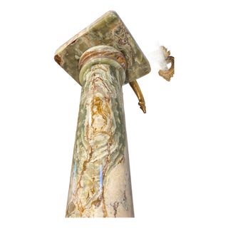 Green Onyx Pedestal For Sale