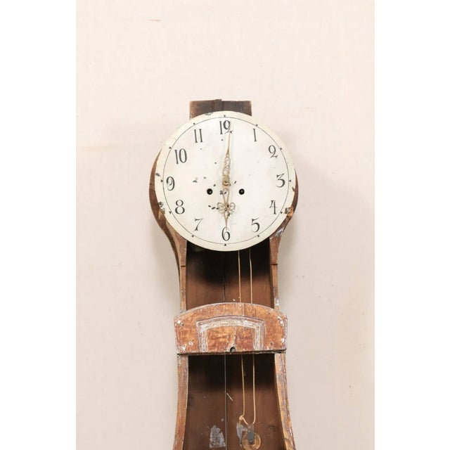19th Century Swedish Wood Floor Clock For Sale - Image 9 of 11