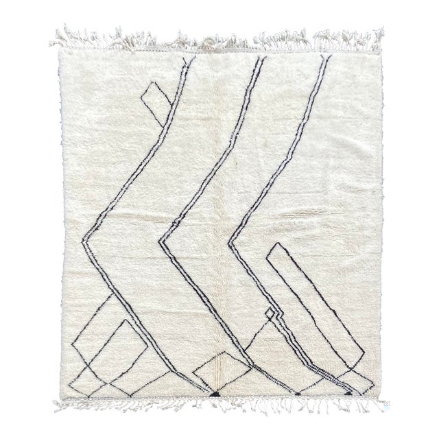 Berber Moroccan Beni Ouarain Wool Rug For Sale