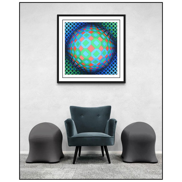 The artwork here, "Vega Cor", is a wonderful depiction of op art at its finest, that was created with acute detail, and...