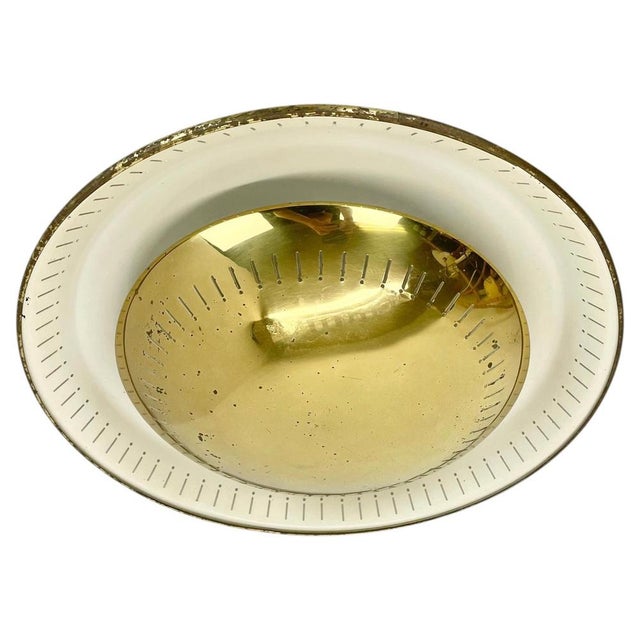 Article: brass ceiling light, flush mount also useable as wall light Origin: Italy Age: 1950s This vintage modernist light...