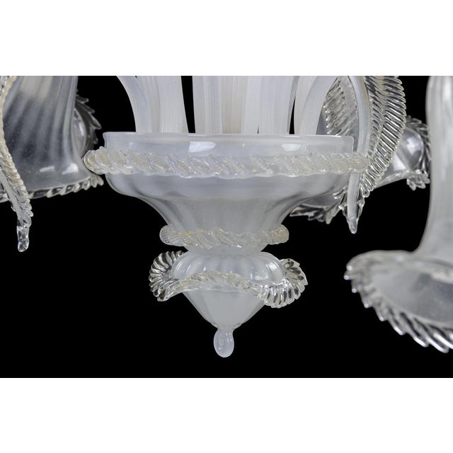 Mid-Century Murano Glass 5-Light Chandelier For Sale - Image 10 of 11