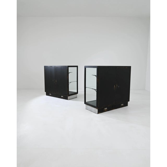 Contemporary 20th Century French Wooden Vitrines, a Pair For Sale - Image 3 of 12