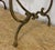 19th French Bistro Table With Iron Lyre Legs & Wood Top With Drawer For Sale - Image 9 of 11