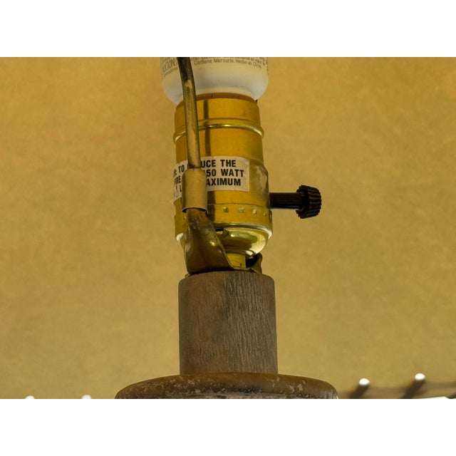 Rustic Patinated Metal Tripod Table Lamp For Sale In San Francisco - Image 6 of 12