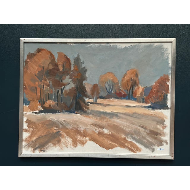Knut Måsö, Red Autumn, 1950s, Oil Painting on Canvas, Framed For Sale - Image 14 of 18