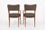 Wood Pair of Mid Century Modern Wood & Brown Upholstered Arm Chairs, 1950s For Sale - Image 7 of 11
