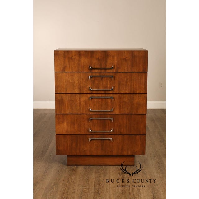 Wood Adrian Pearsall For Craft Associates Mid Century Modern Walnut High Chest For Sale - Image 7 of 18