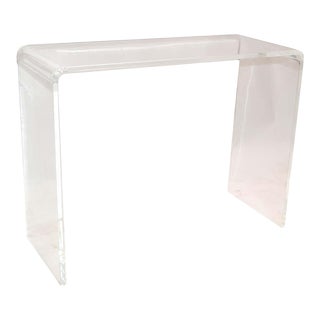 1970s Postmodern Waterfall Lucite Console Table For Sale