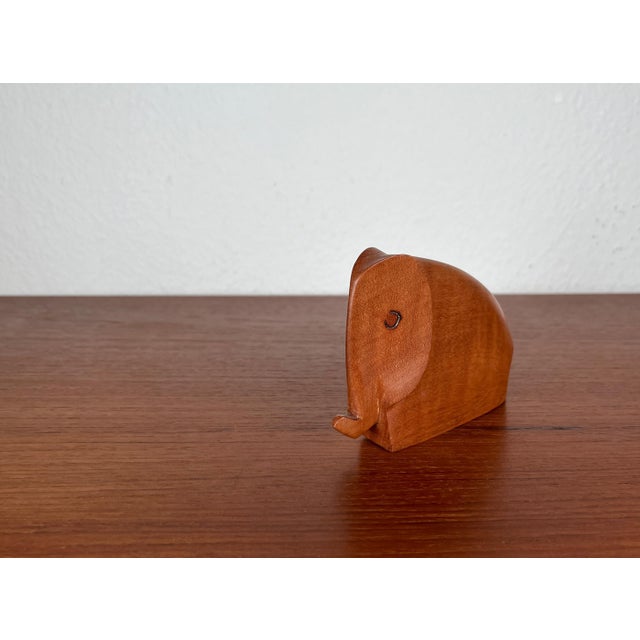 Mid-Century Teak Elephant Figurine, 1960s For Sale - Image 4 of 17