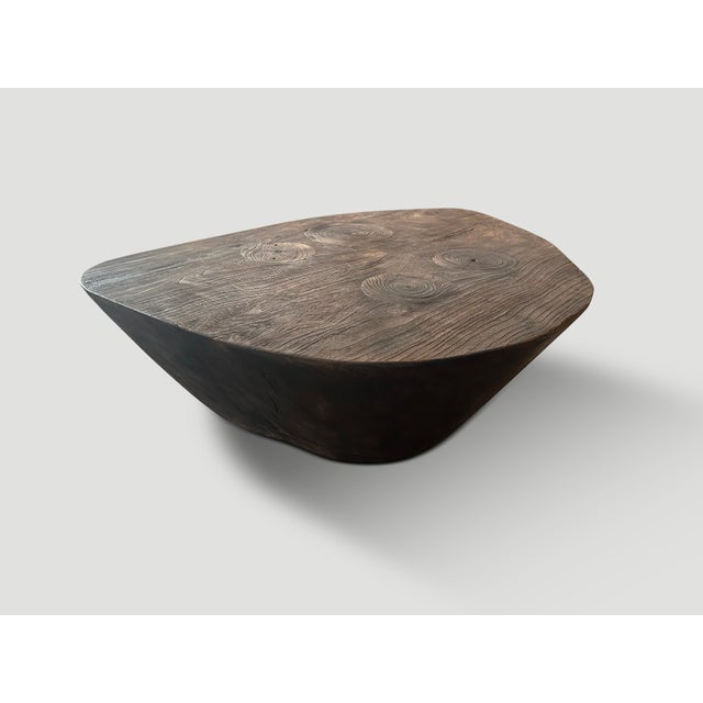 Andrianna Shamaris Single Charred Minimalist Teak Wood Coffee Table For Sale In New York - Image 6 of 18