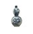 This striking Chinese blue and white porcelain bottle vase features a distinctive double-gourd silhouette reinterpreted...
