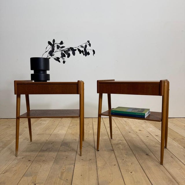 Teak Bedside Tables from AB Carlström, 1960, Set of 2 For Sale - Image 10 of 10
