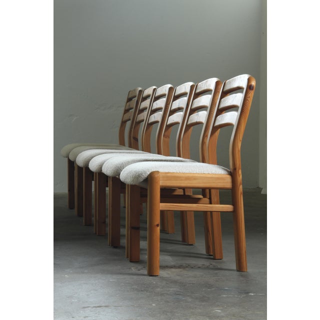 Vintage Danish Pine Dining Chairs attributed to Dyrlund, 1970s, Set of 12 For Sale - Image 10 of 18