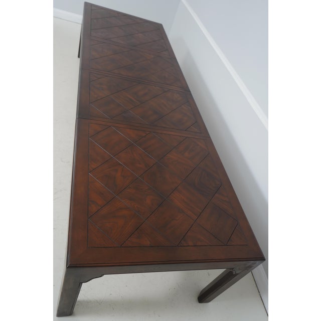 Baker Oak Dining Table With Two Leaves For Sale - Image 12 of 16
