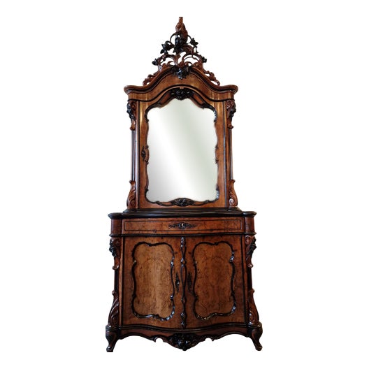 Dutch Carved Cabinet in Walnut For Sale