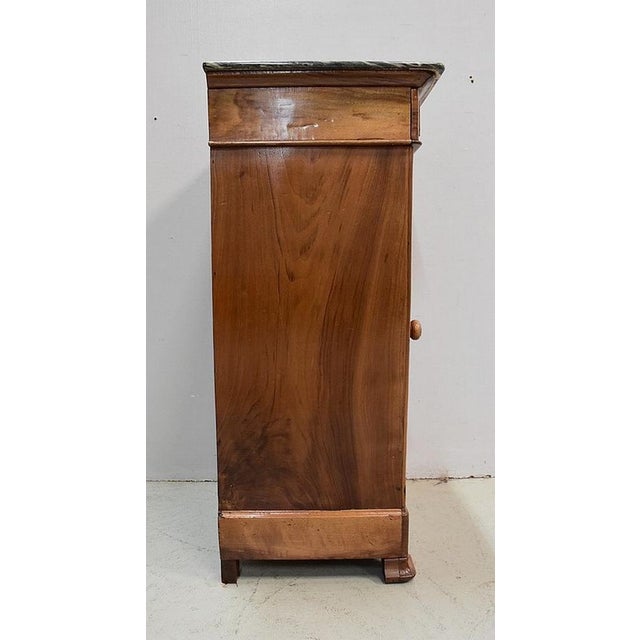 Small Walnut and Marble Bedside Table, 1900s For Sale - Image 15 of 18