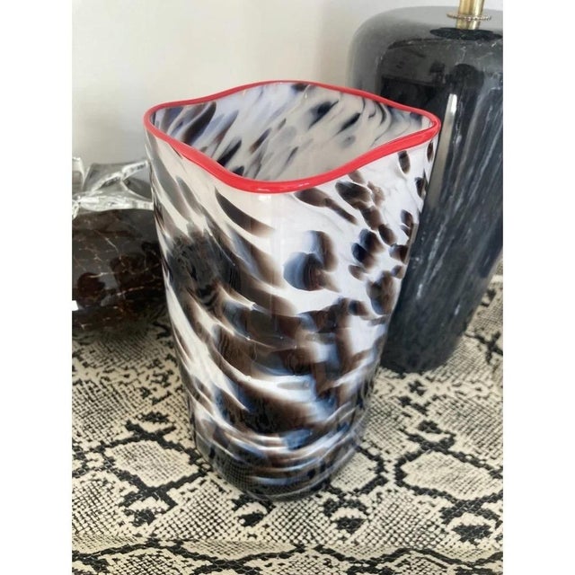 David Jacobson (Camden Maine) Art Glass Hand Blown Vase For Sale - Image 6 of 6