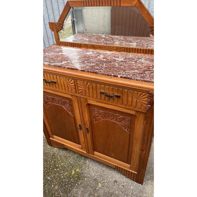 Brown Art Deco French Sideboard, 1950s For Sale - Image 8 of 18