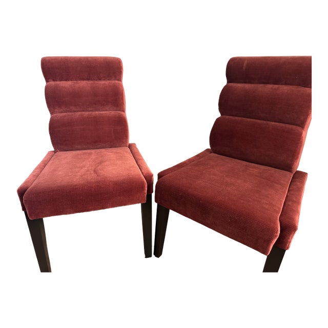 Nathan Anthony Custom Upholstered Lounge Chairs – Pair For Sale