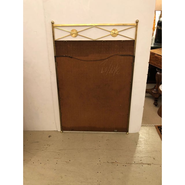 Glamorous Large Solid Brass Hollywood Regency Vintage Mirrors - a Pair For Sale - Image 9 of 12