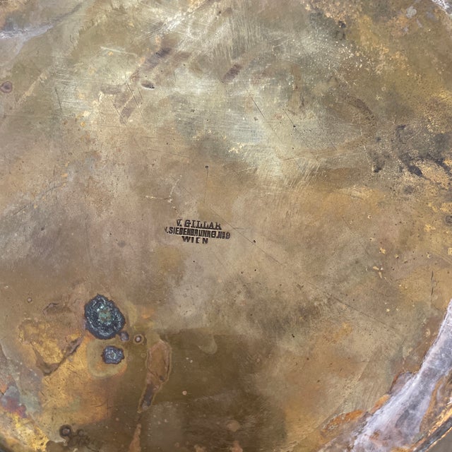 Brass 1930s Planter Brass Sign V. Gillar For Sale - Image 8 of 9