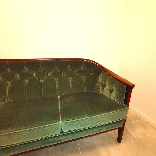 Brown Aristocratic Swedish Sofa by Bertile Frags, 1960s For Sale - Image 8 of 12