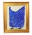 2020s Original Blue Folk Art Chicken Hen Painting by Ruth Arenz Including the Antiqued Gold Wood Fame For Sale - Image 5 of 5