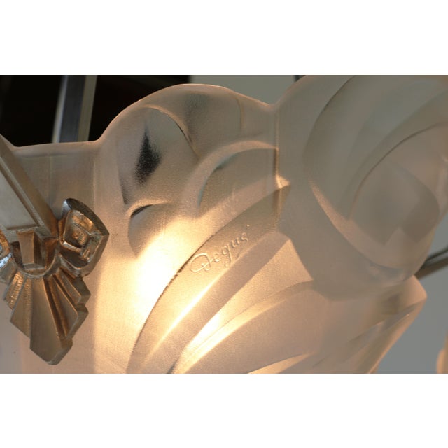 Vintage Art Deco Geometric Pendant Light by David Guéron Degue & A. Petitot, 1930 For Sale - Image 17 of 18