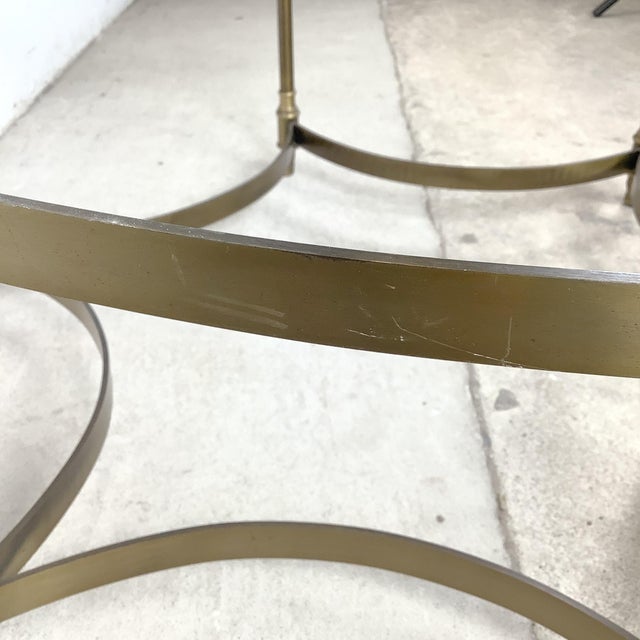 1960s Neoclassical Brass and Glass Hoof Foot Coffee Table in the Style of La Barge For Sale - Image 16 of 18