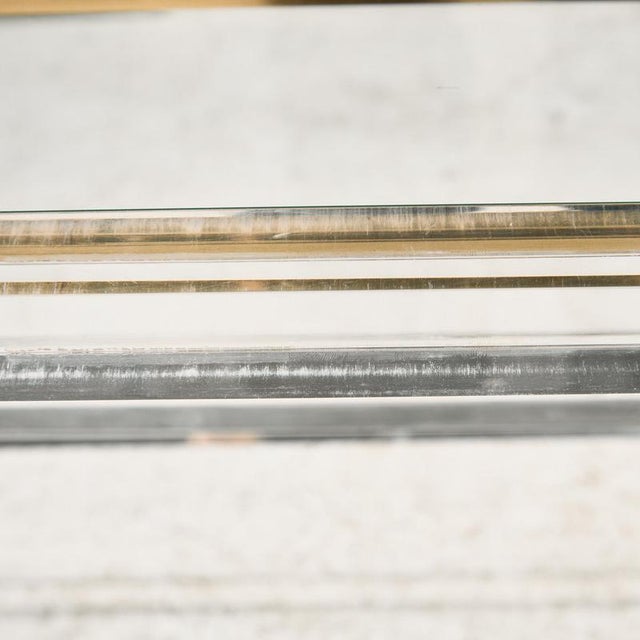 Brass and Acrylic Glass Console Table from Fabian, 1970s For Sale - Image 15 of 18