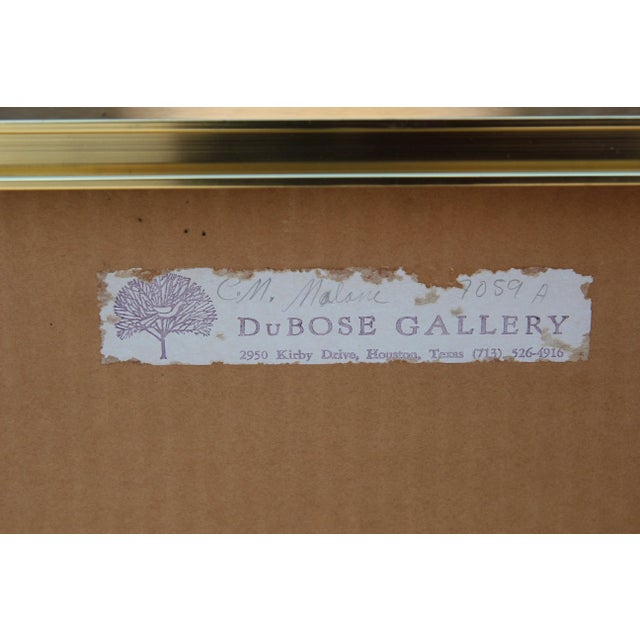 River Oaks Home Interior Painting of a Dining Room Modern Watercolor Late 20th Century For Sale In Houston - Image 6 of 9