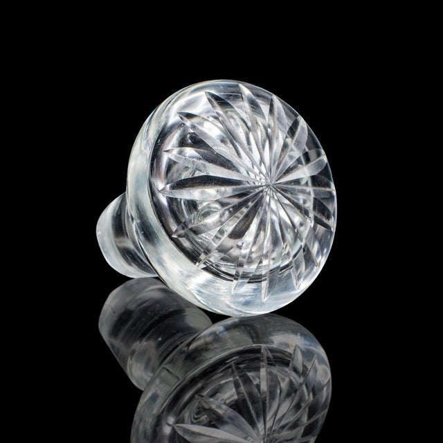 Vintage Whiskey Decanter, English, Cut Glass, Scotch, Brandy, Spirits, c.1975 For Sale - Image 12 of 12