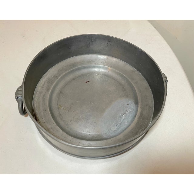Rare Antique 18th Century 1700s Handmade European Pewter Fruit Bowl W/ Handles For Sale - Image 11 of 13