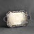 Large plated nickel serving tray with Britannia metal edging. Circa 1880.