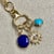 Contemporary Syna Yellow Gold Three Charms with Evil Eye, Gemstones and Diamonds For Sale - Image 3 of 4