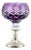 Cup in Cut Glass with Round Silver Base and Filling For Sale