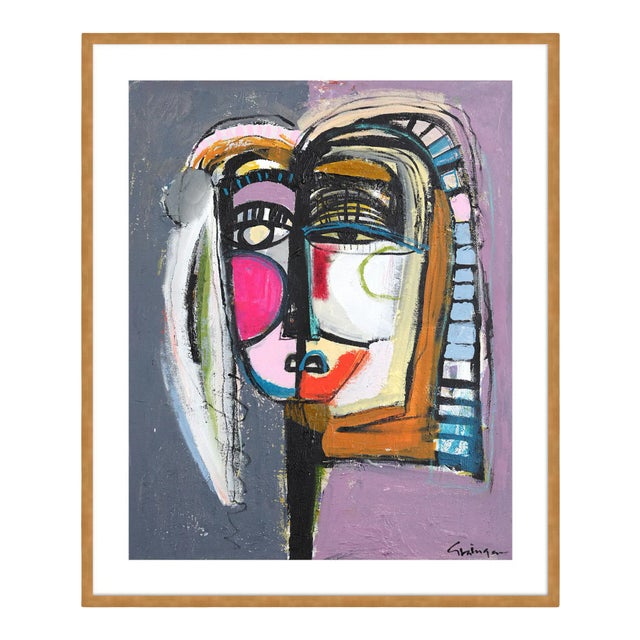 Lucille by Lesley Grainger in Gold Frame, Medium Art Print For Sale