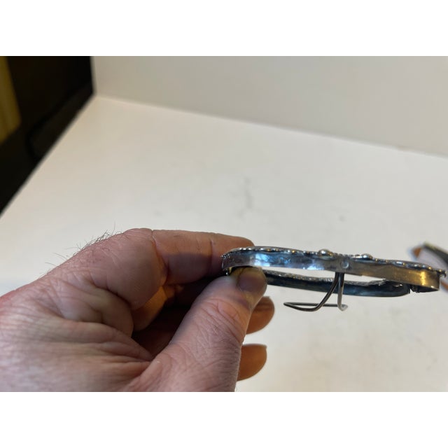 Metal Antique European Hallmarked Silver Frame For Sale - Image 7 of 9