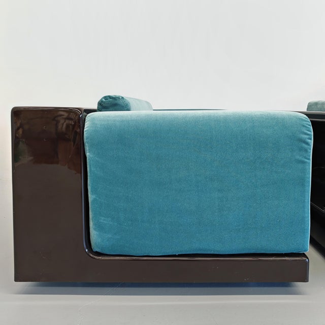 Vintage Light Blue Velvet Gradual Chairs by Cini Boeri for Gavina, 1970s, Set of 2 For Sale - Image 18 of 18