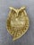 Vintage Polished Solid Brass Owl Dish For Sale - Image 9 of 12