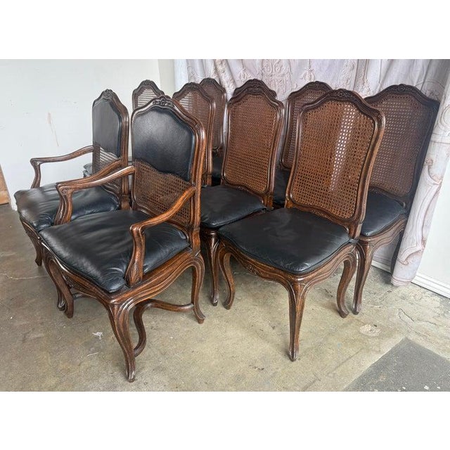 Eight French Provincial-Style Dining Chairs For Sale - Image 18 of 18