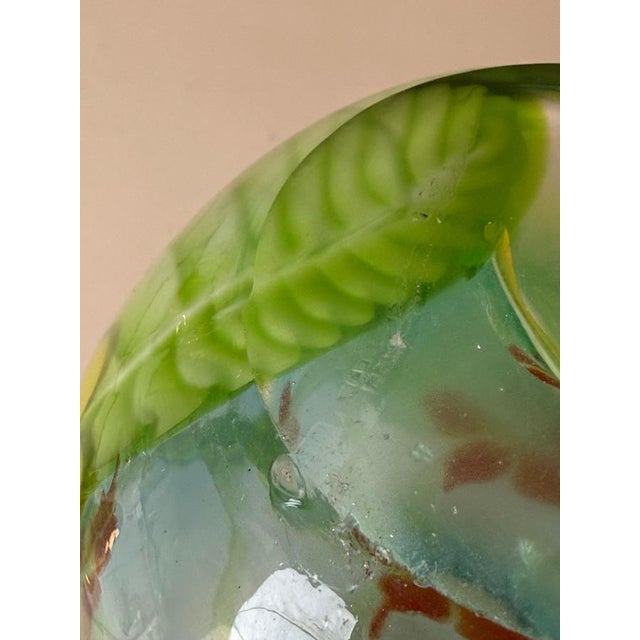 1980s Aquamarine Murano Glass Vase with Star-Shaped Florals by Berit Johansson, 1980s For Sale - Image 5 of 18