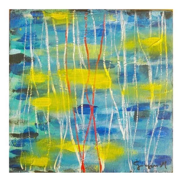 Lights - Original Oil on Table by M. Goeyens - 2000s 2000s For Sale