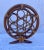 Wood Boho Chic Tiki Bar Seven Bottle Wine Rack, Wine Storage Wine Basket in Wicker & Bamboo For Sale - Image 7 of 8