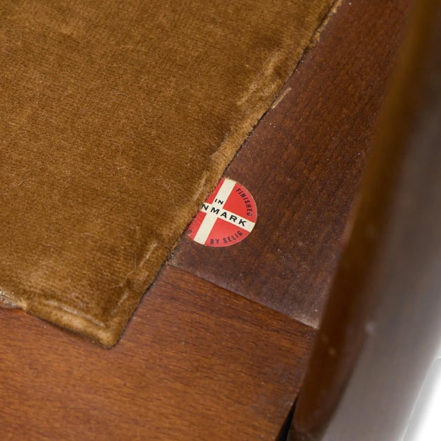 Kofod Larsen for Selig Mid Century Walnut Sofa For Sale - Image 10 of 10