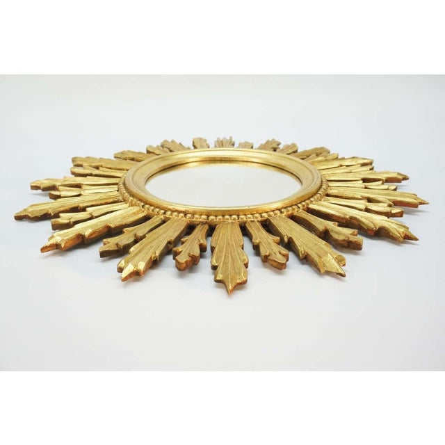 1970s Giltwood Sunburst Wall Mirror, Hollywood Regency Style, c.1970s. For Sale - Image 5 of 9