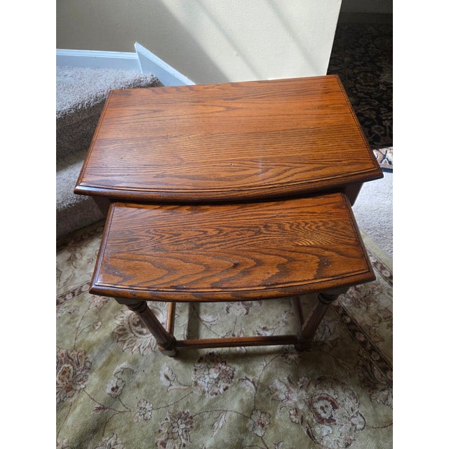 Vintage Ethan Allen Nesting Tables For Sale - Image 14 of 15
