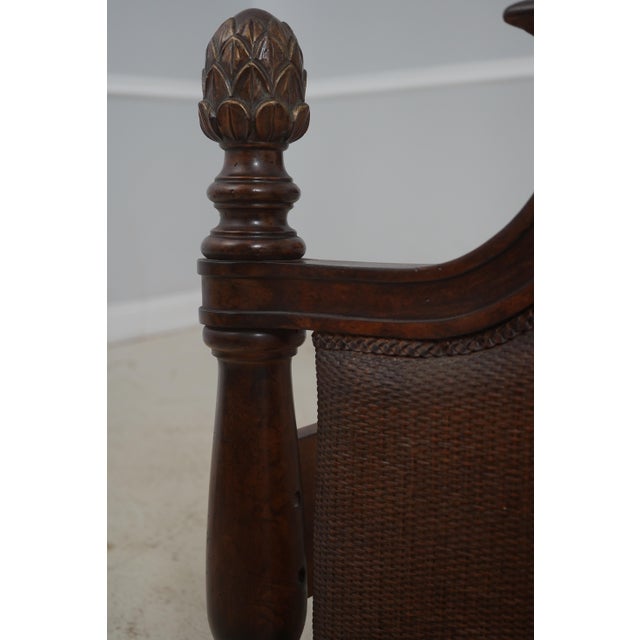 Lexington Tommy Bahama King Size Rattan & Leather Bed For Sale In Philadelphia - Image 6 of 16