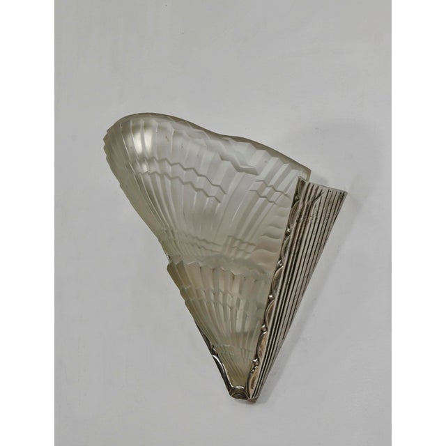 1920s Pair of French Art Deco Wall Sconces by Noverdy 1925 France - 2 Pairs Available For Sale - Image 5 of 10